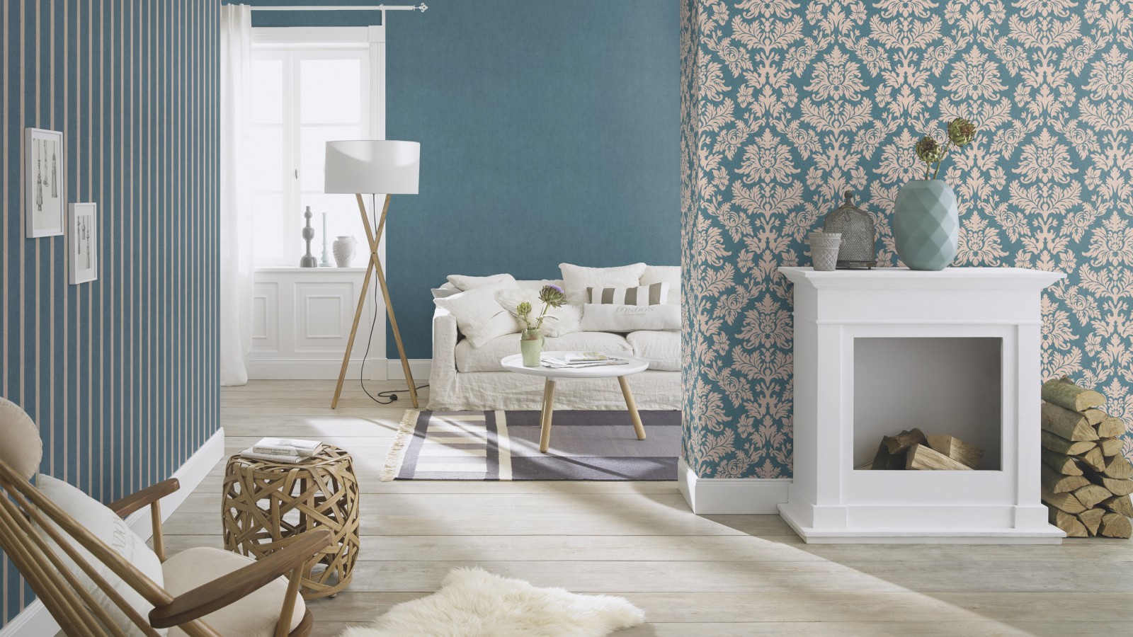 Barbara Becker Tapete b b Ornament blau 474350 15