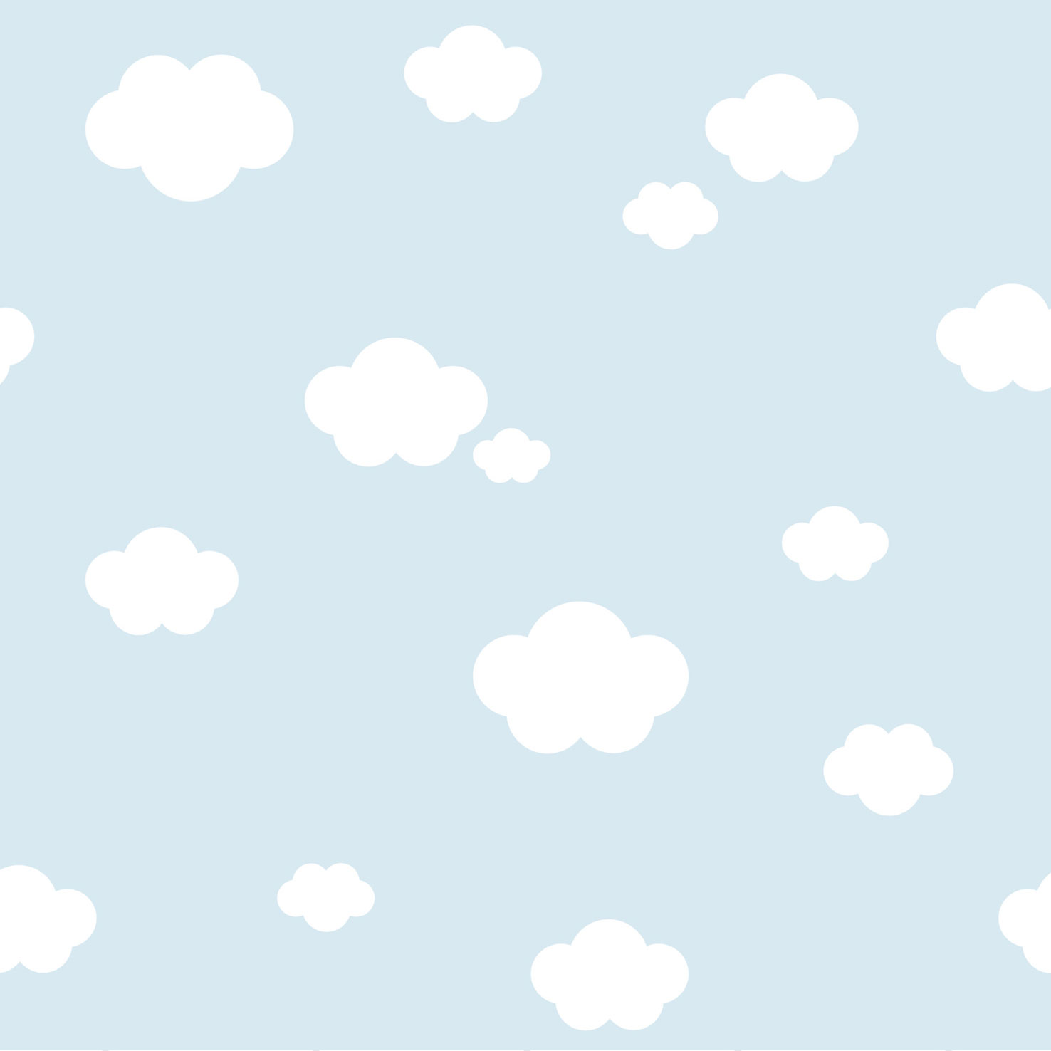 Wallpaper Kids sky clouds Rasch Textil blue 330235
